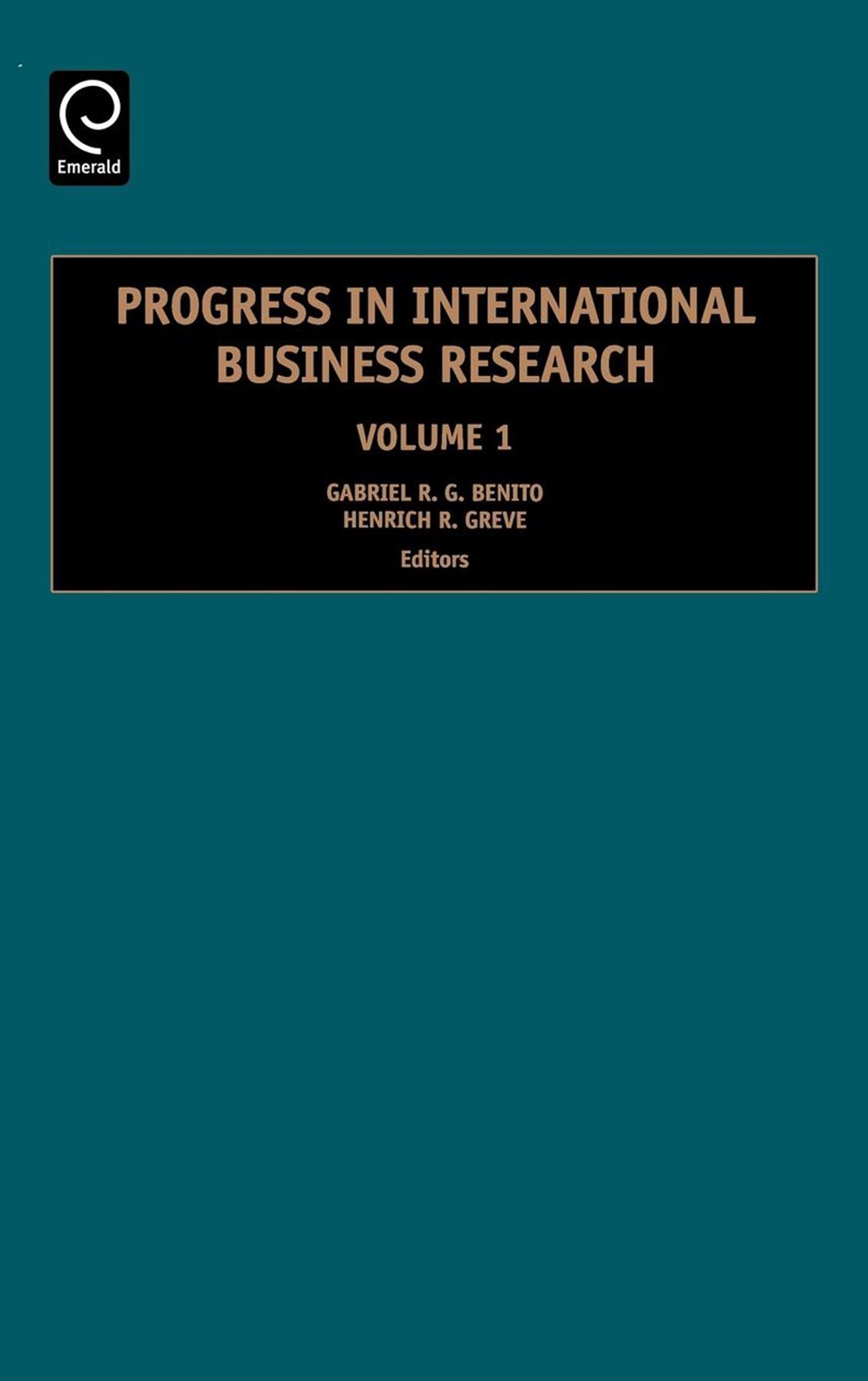 Progress in International Business Research, Volume 1