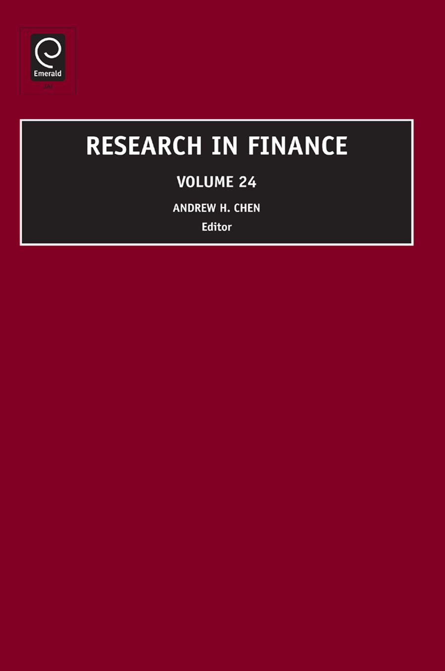 Research in Finance, Volume 24