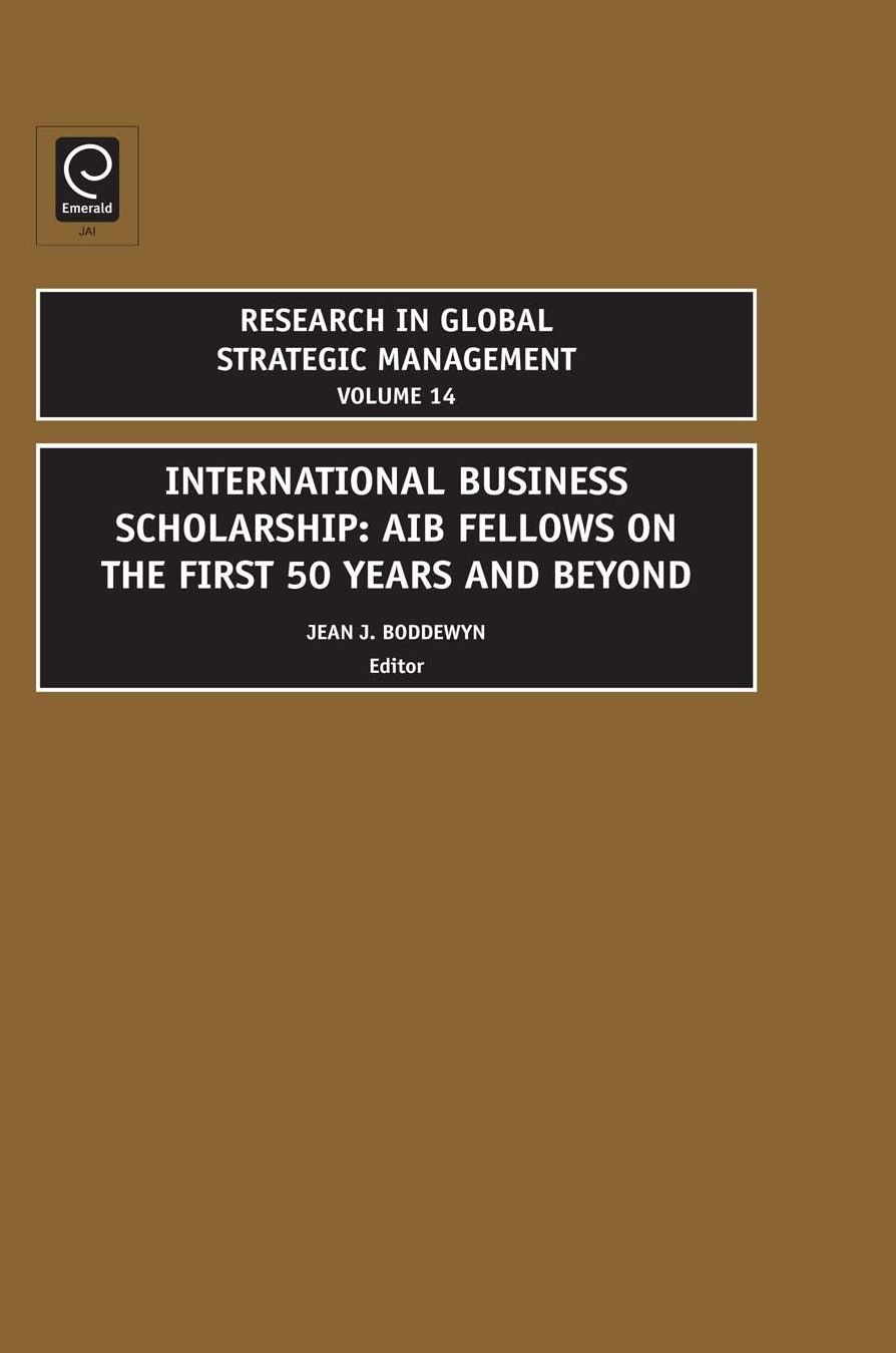 International Business Scholarship: AIB Fellows on the First