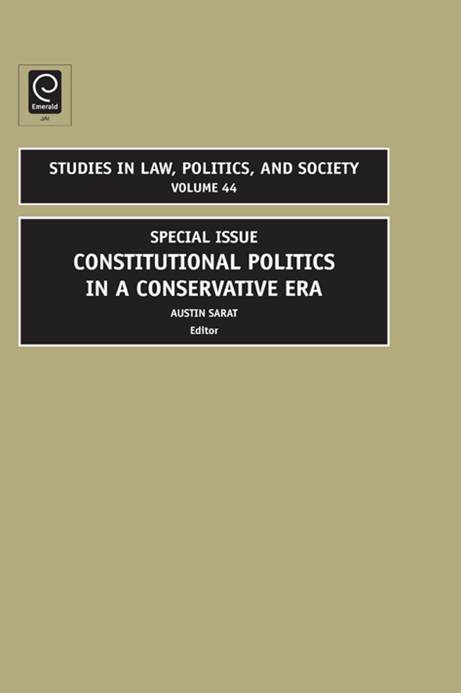 Special Issue: Constitutional Politics in a Conservative Era