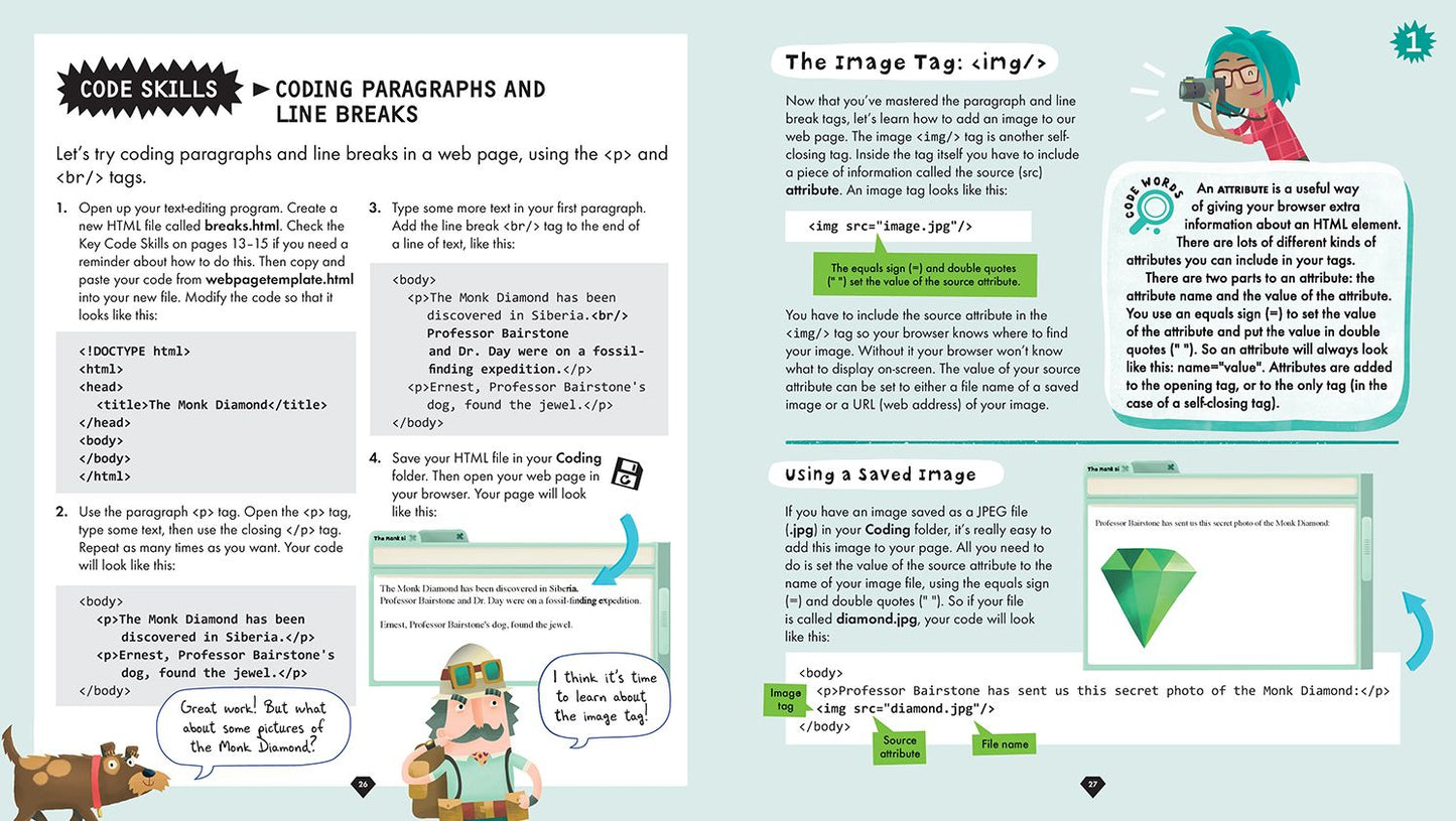 Get Coding!: Learn HTML, CSS & JavaScript & Build a Website, App & Game