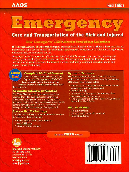 Emergency Care and Transportation of the Sick and Injured, Ninth Edition