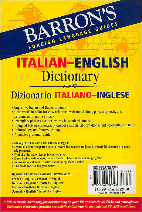 Barron's Italian-English Dictionary: Dizionario Italiano-Inglese