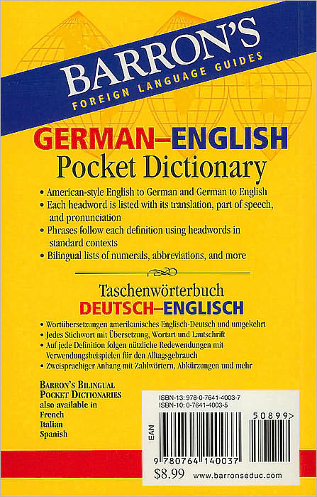 Barron's German-English Pocket Bilingual Dictionary