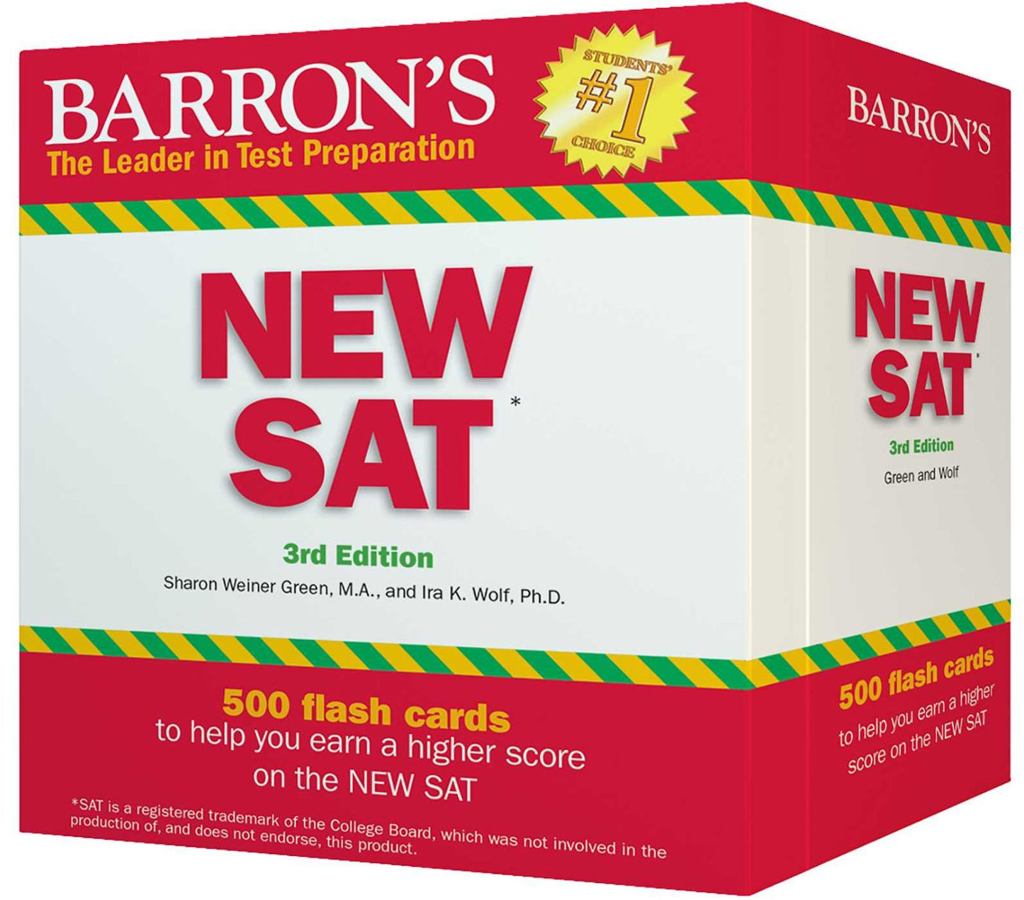 Barron's New SAT Flash Cards, 3rd Edition: 500 Flash Cards to Help You Achieve a Higher Score