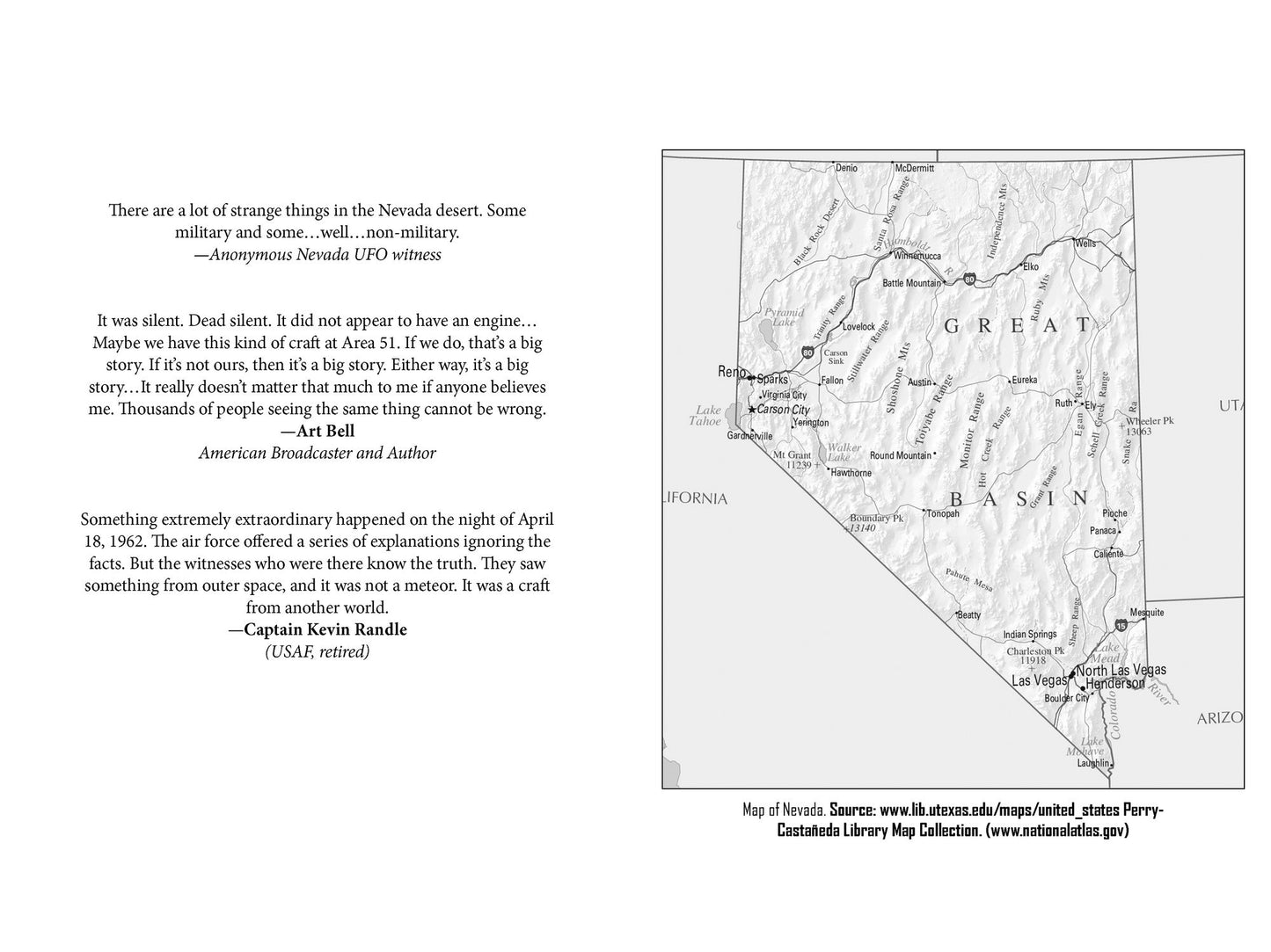 UFOs Over Nevada: A True History of Extraterrestrial Encounters in the Silver State