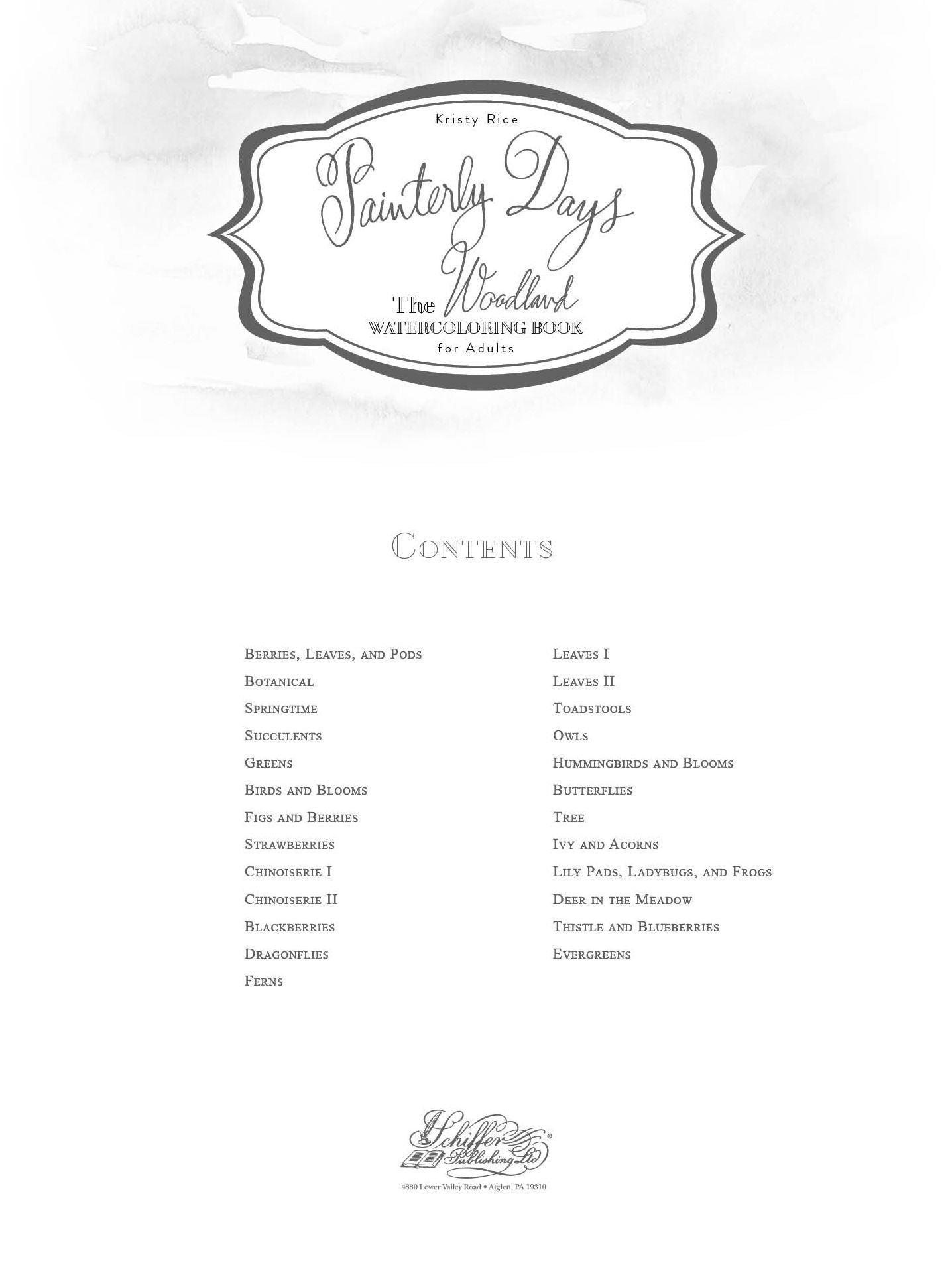 Painterly Days Woodland: The Woodland Watercoloring Book for Adults