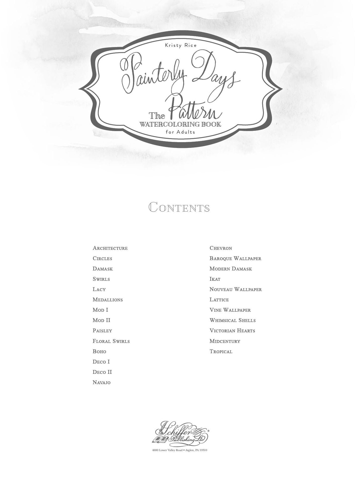 Painterly Days Pattern: The Pattern Watercoloring Book for Adults