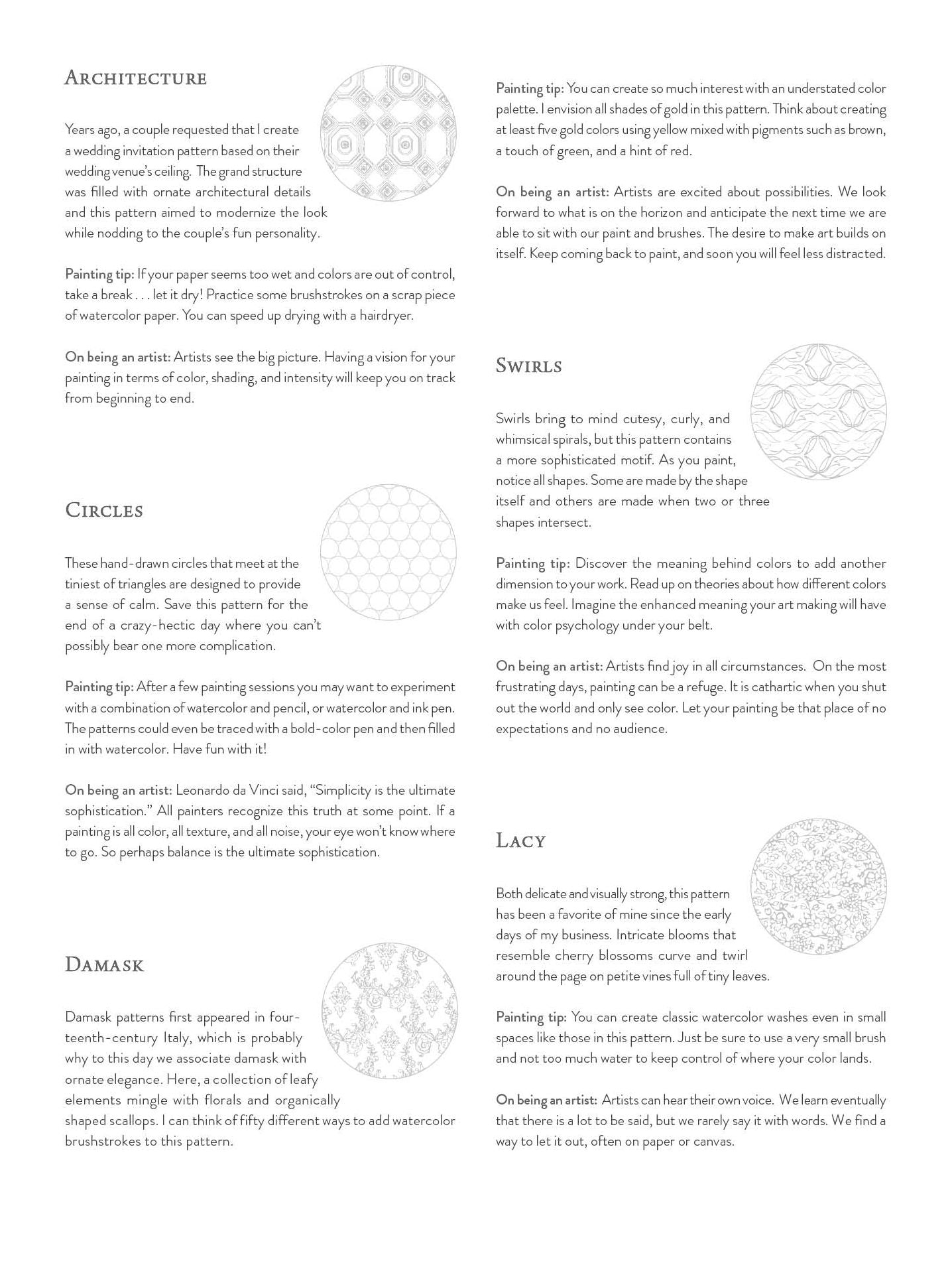 Painterly Days Pattern: The Pattern Watercoloring Book for Adults