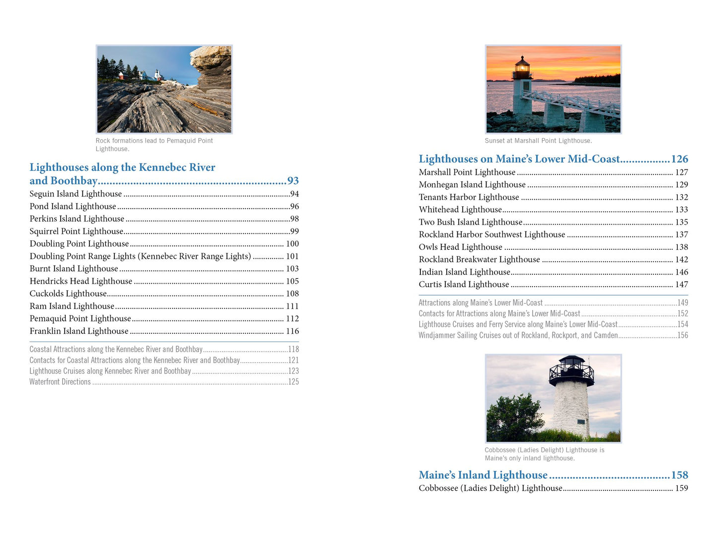 Lighthouses and Coastal Attractions of Northern New England: New Hampshire, Maine, and Vermont