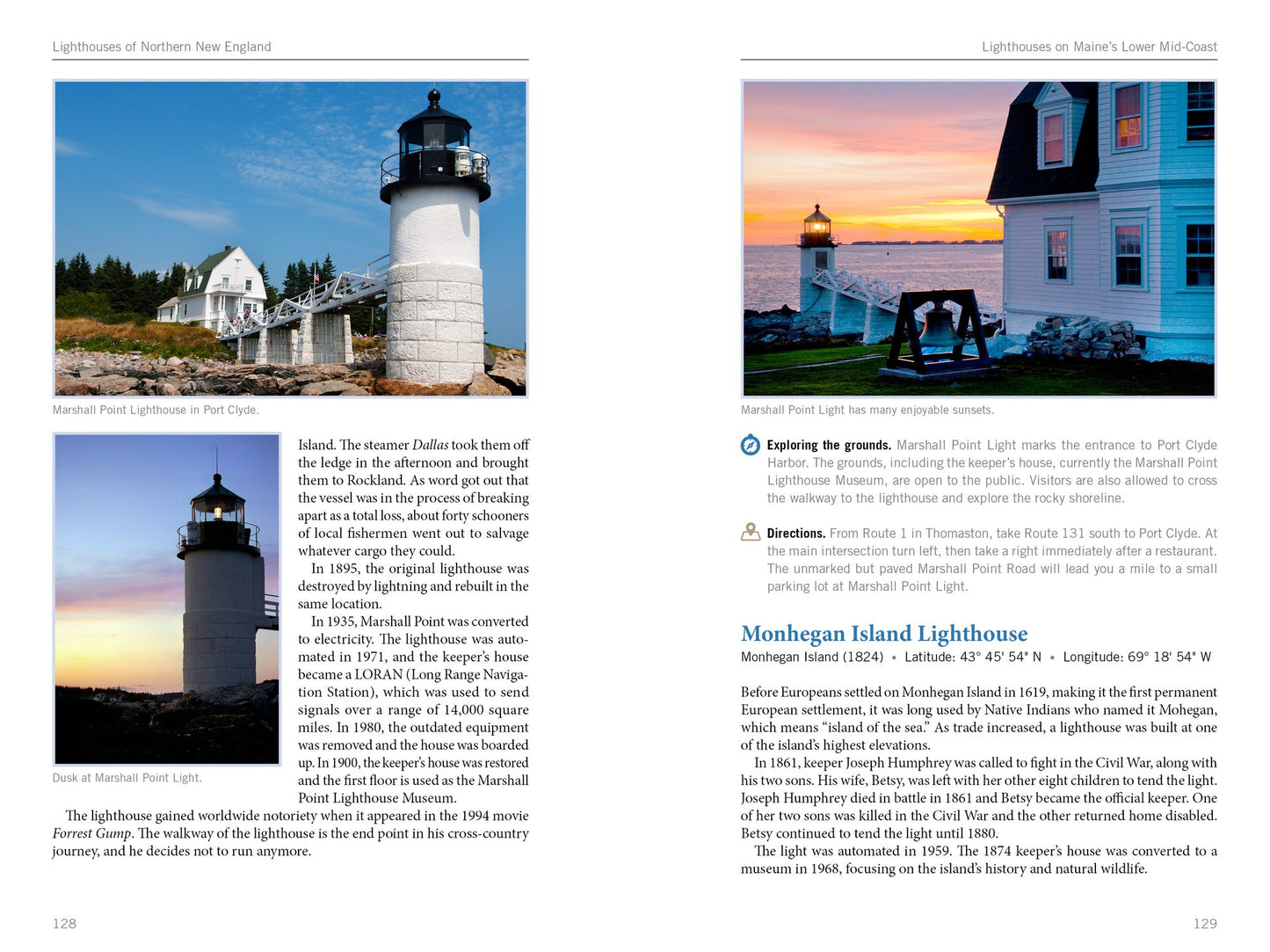 Lighthouses and Coastal Attractions of Northern New England: New Hampshire, Maine, and Vermont