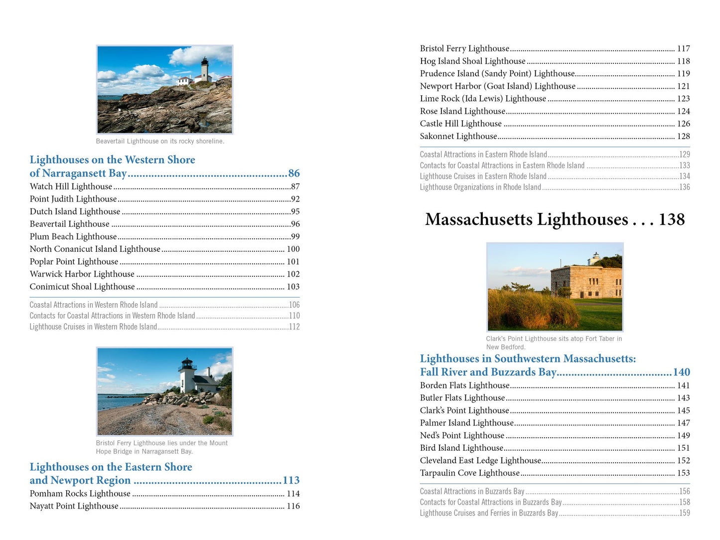 Lighthouses and Coastal Attractions of Southern New England: Connecticut, Rhode Island, and Massachusetts