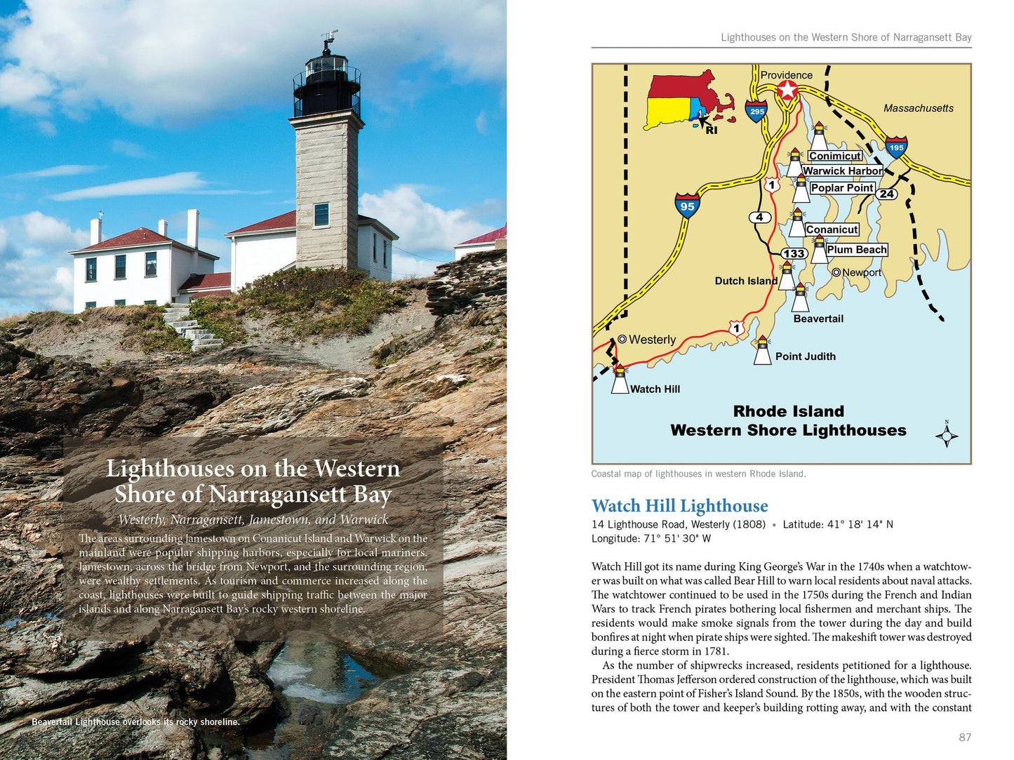 Lighthouses and Coastal Attractions of Southern New England: Connecticut, Rhode Island, and Massachusetts