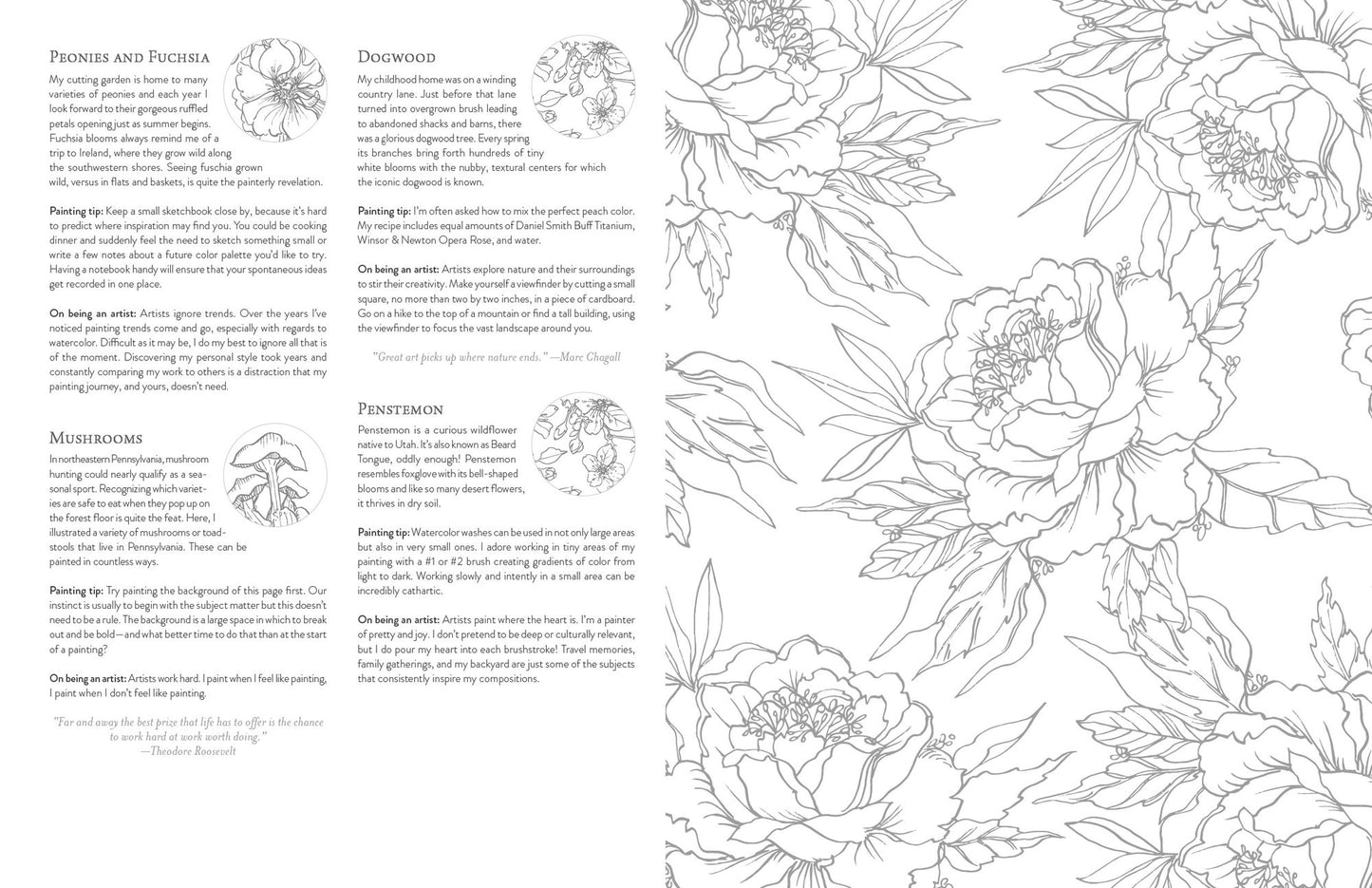 Kristy's Summer Cutting Garden: A Watercoloring Book