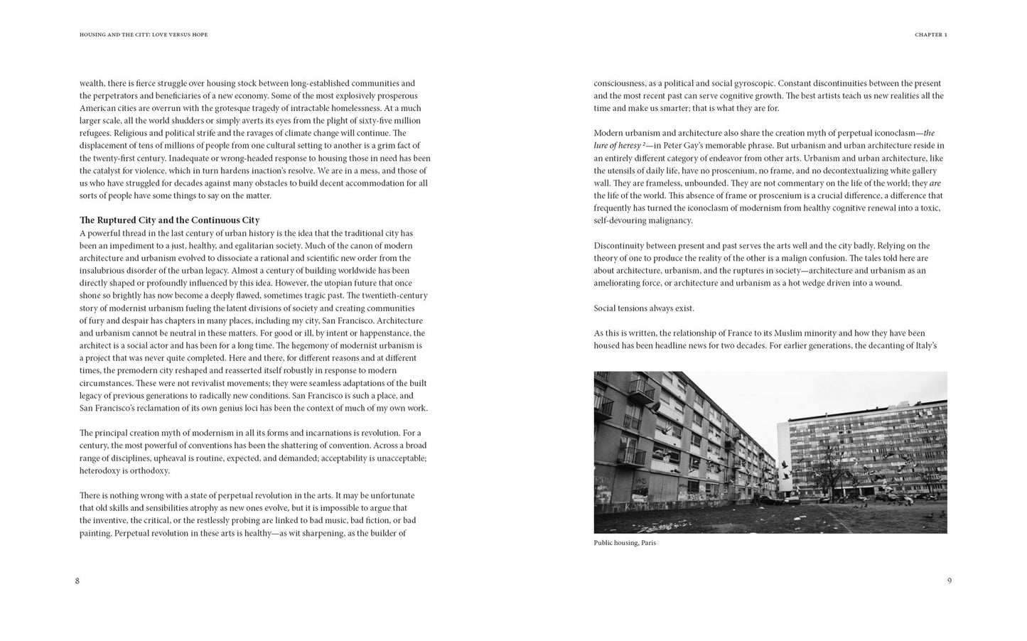 Housing and the City : Love Versus Hope