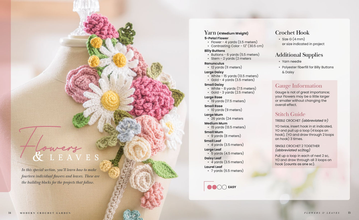 Modern Crochet Garden: Stylish Flower & Succulent Patterns to Stitch in a Day (22 Quick Projects)