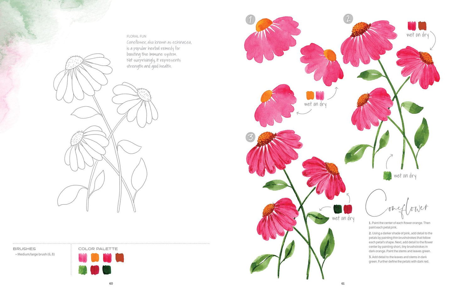 Watercolor the Easy Way Flowers: Step-by-Step Tutorials for 50 Flowers, Wreaths, and Bouquets