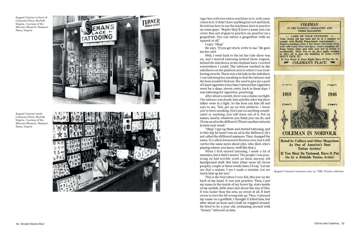 Stoney Knows How: Life as a Sideshow Tattoo Artist, 3rd Edition