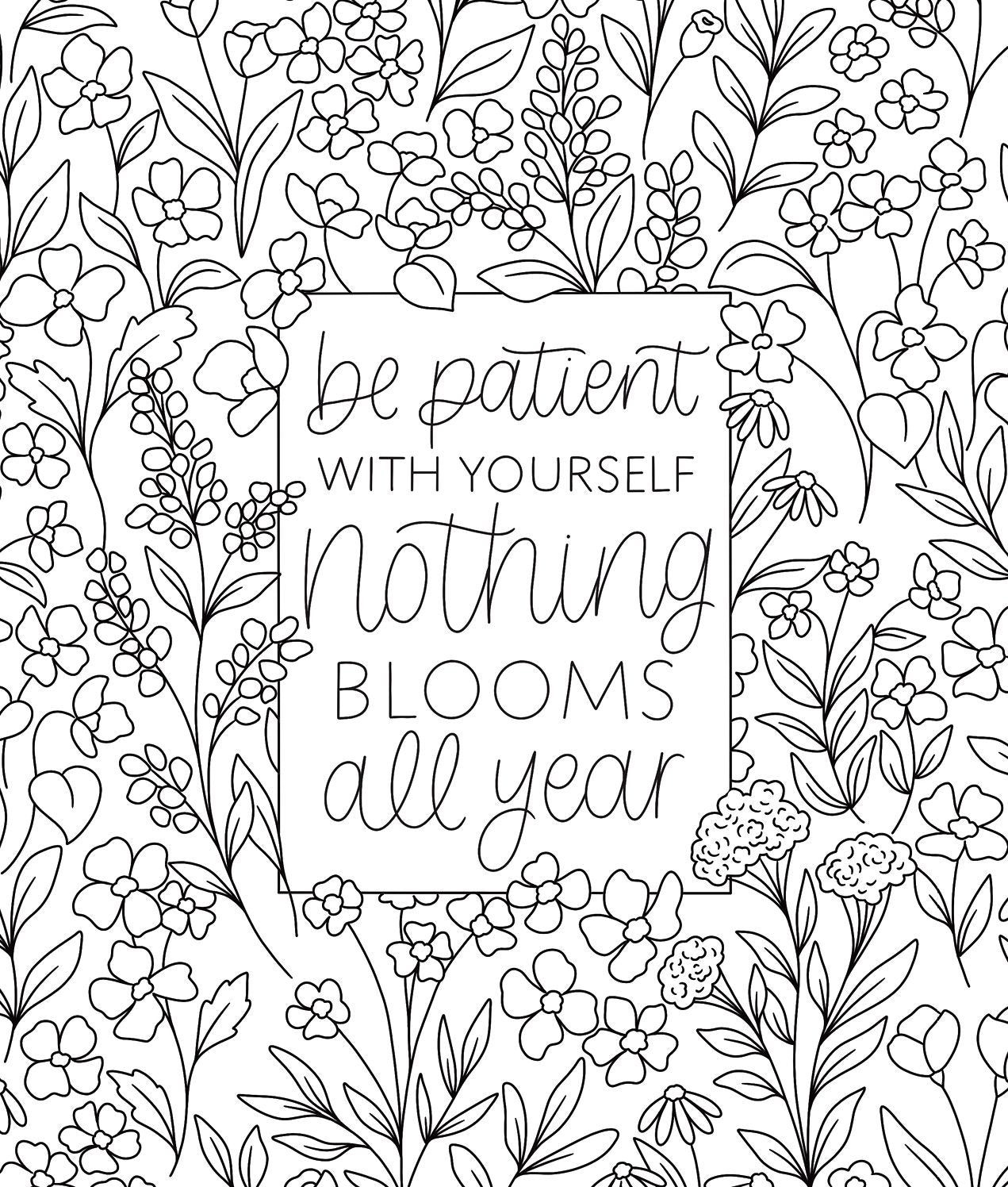On the Bright Side Coloring Book: Floral Patterns to Help You Relax, Unwind, and Focus on the Good