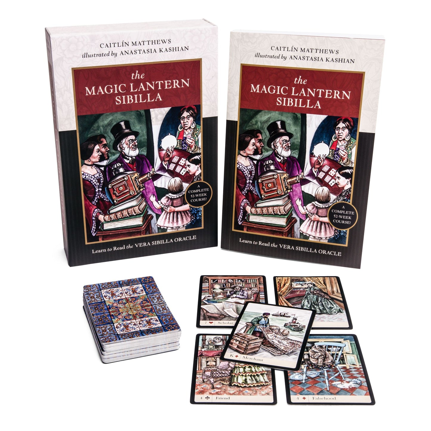 The Magic Lantern Sibilla: Learn to Read the Vera Sibilla Oracle (52-card Deck and 384-page Guidebook, Box Set)