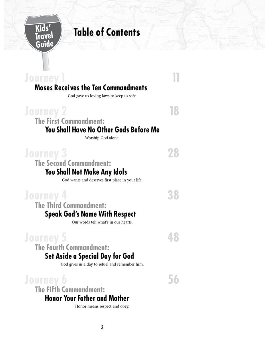 Kids' Travel Guide to the 10 Commandments: Thirteen Lessons on Right And