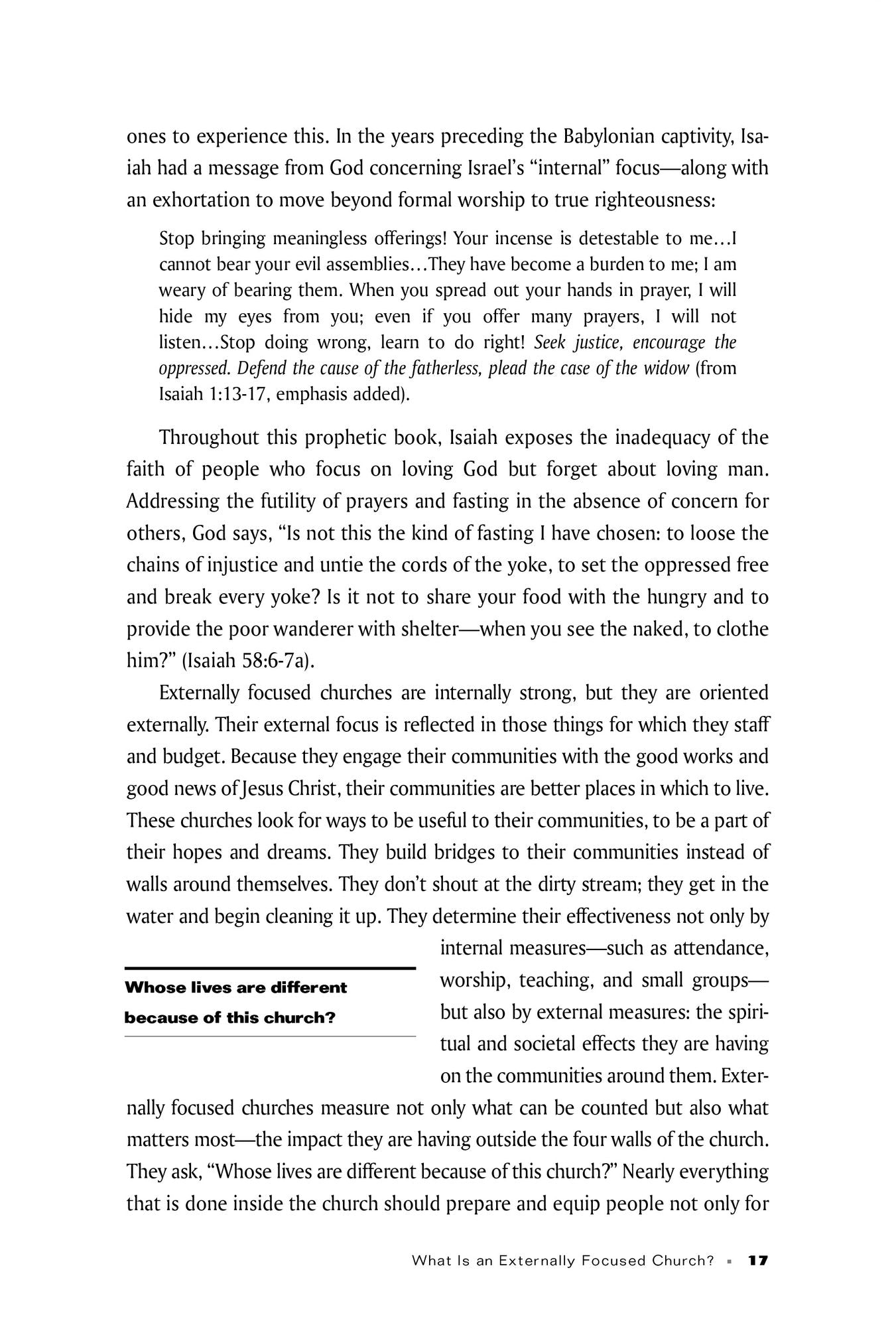 The Externally Focused Church