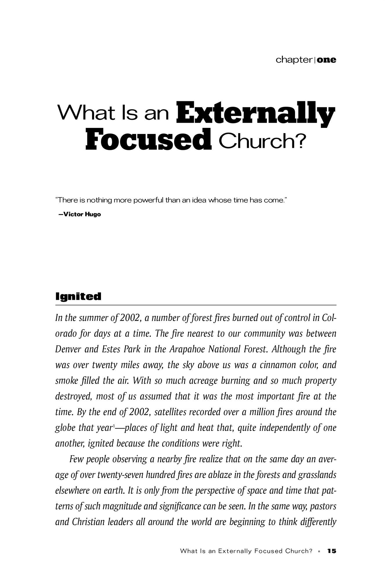 The Externally Focused Church