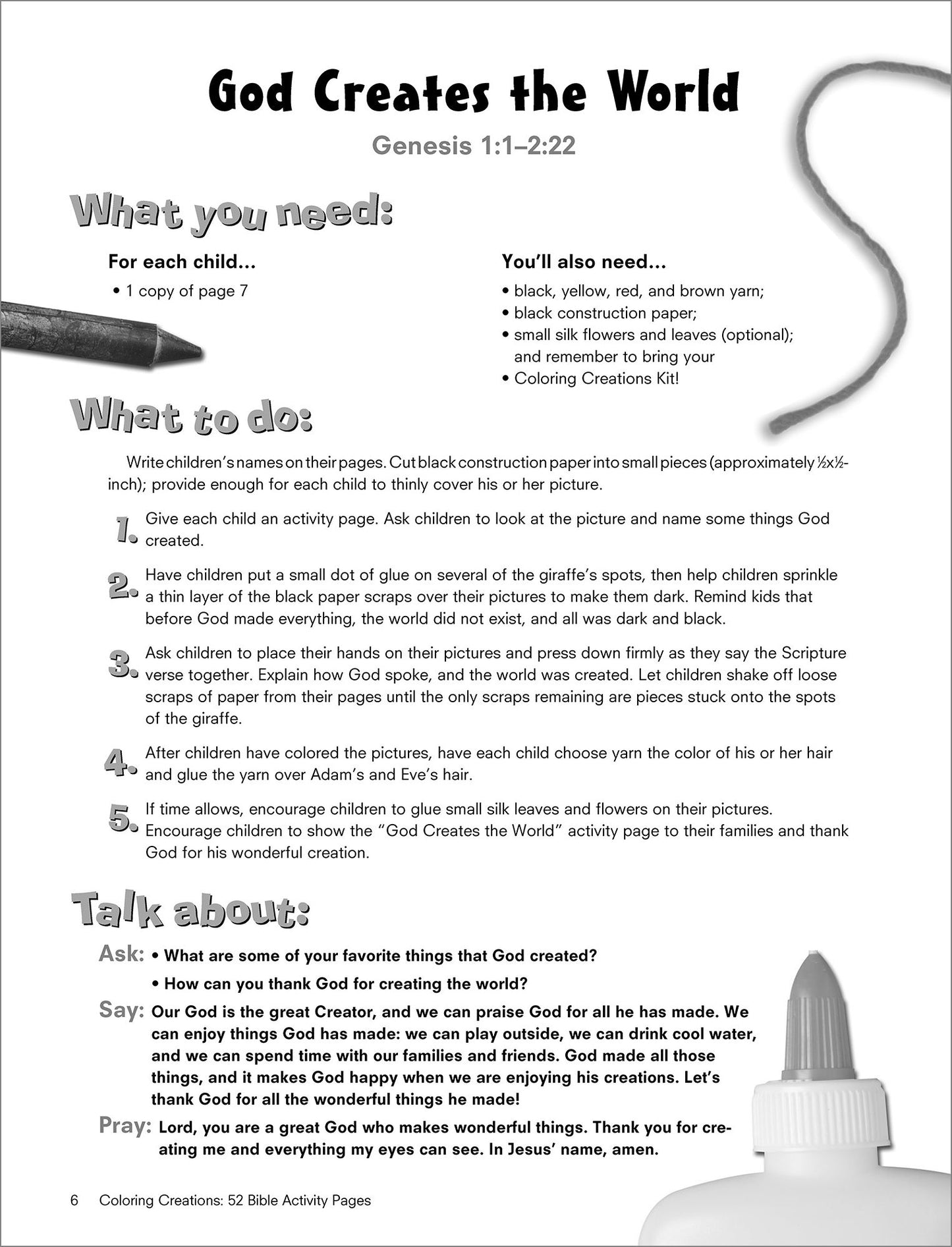 Coloring Creations: 52 Creative Bible Lessons