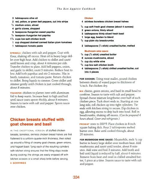 The Bon Appetit Cookbook