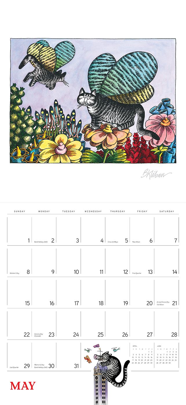 2016 Kliban Catcalendar Wall Calendar