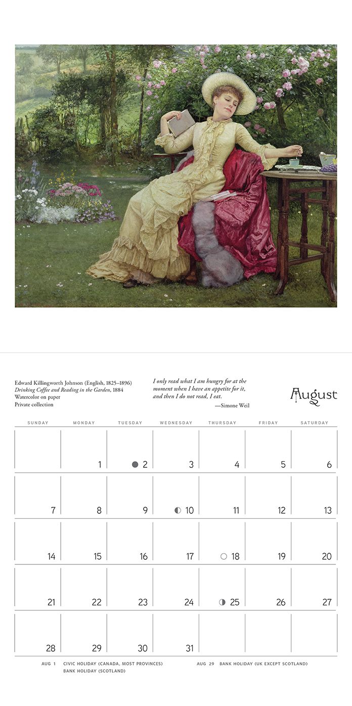 2016 The Reading Woman Mini Wall Calendar
