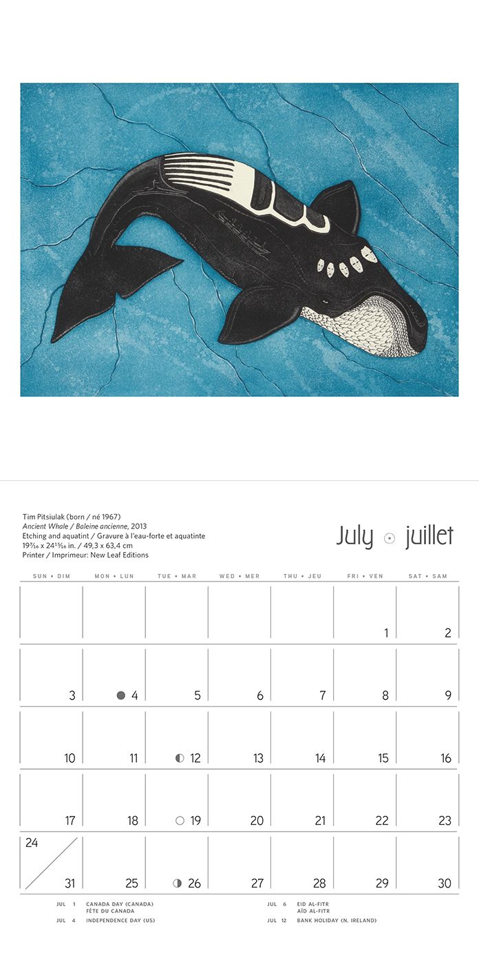 2016 Inuit Art Cape Dorset Mini Wall Calendar