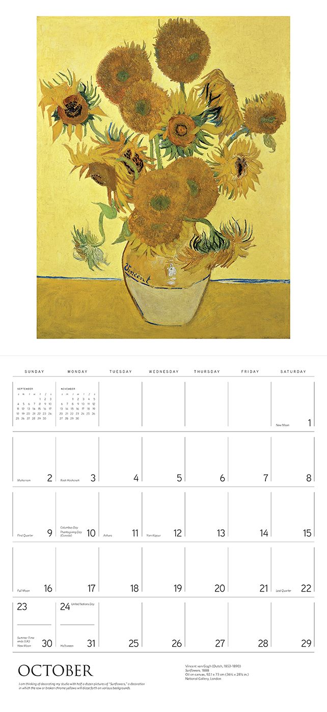 2016 Van Gogh Wall Calendar