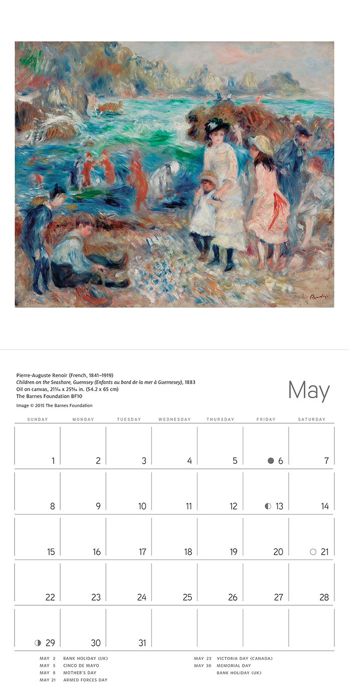 2016 Pierre-Aguste Renoir Mini Wall Calendar