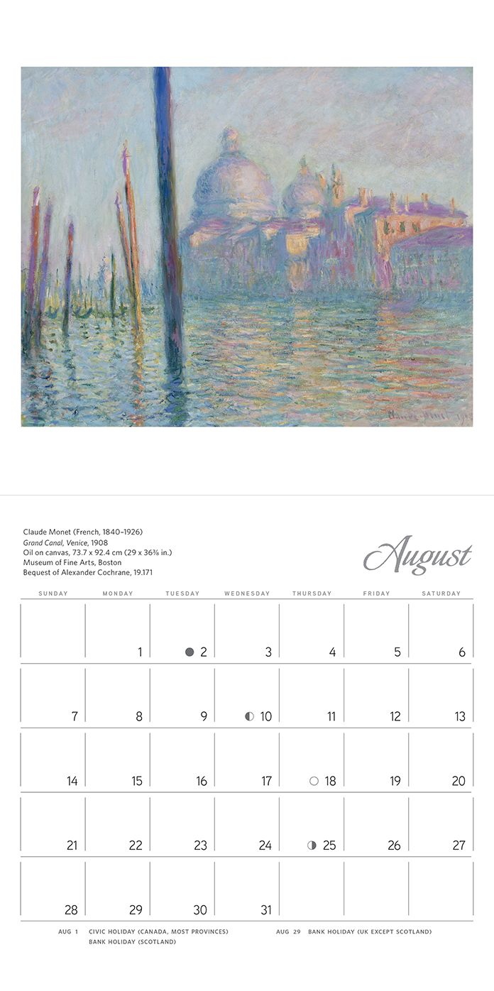 2016 Claude Monet Mini Wall Calendar
