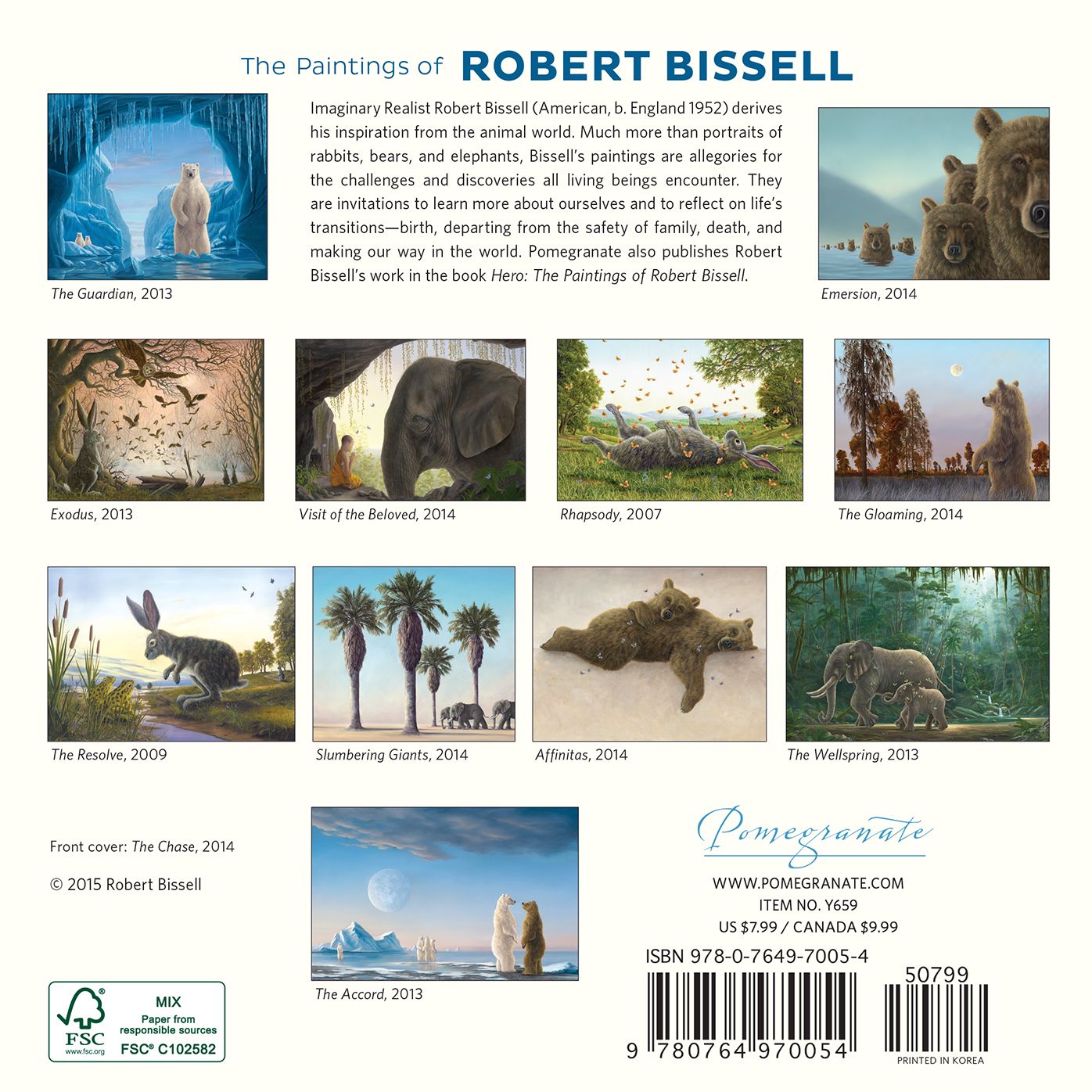 2016 The Paintings Of Robert Bissell Mini Wall Calendar