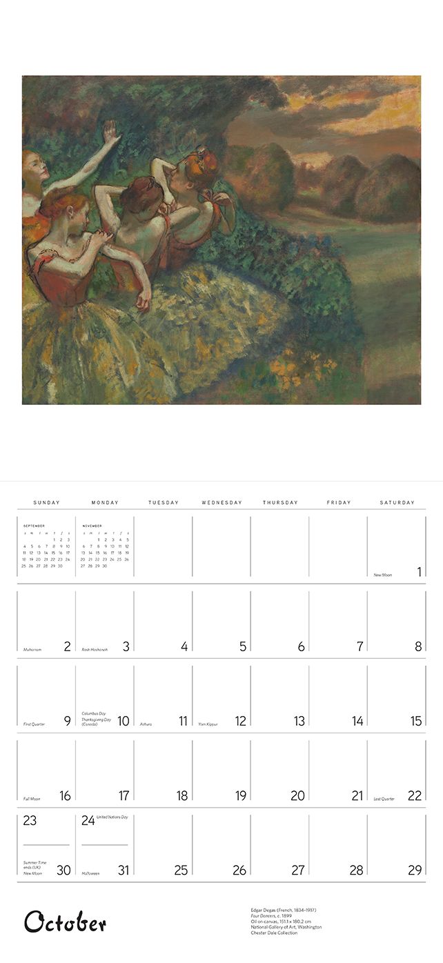 2016 Impressionism Wall Calendar