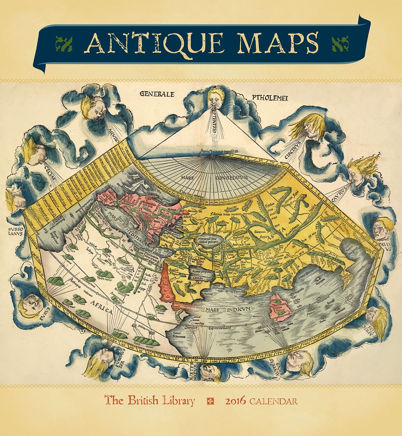 2016 Antique Maps Wall Calendar