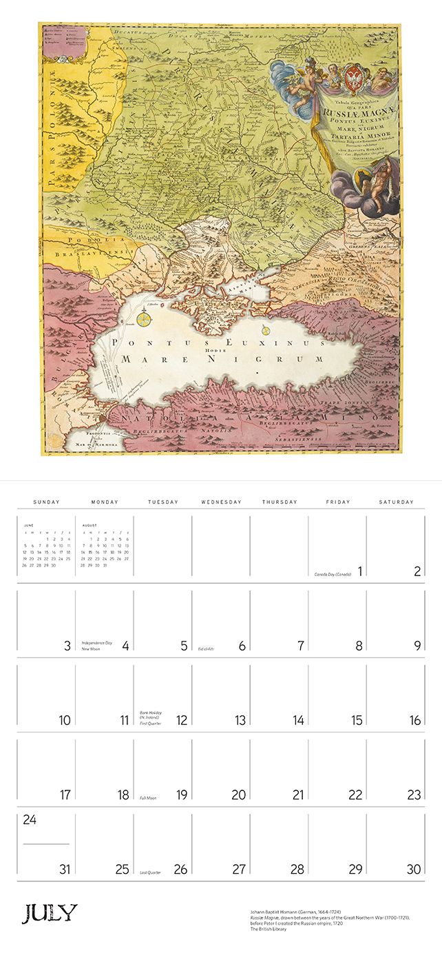 2016 Antique Maps Wall Calendar