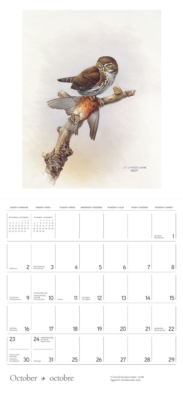 2016 Lansdownes Bird Wall Calendar