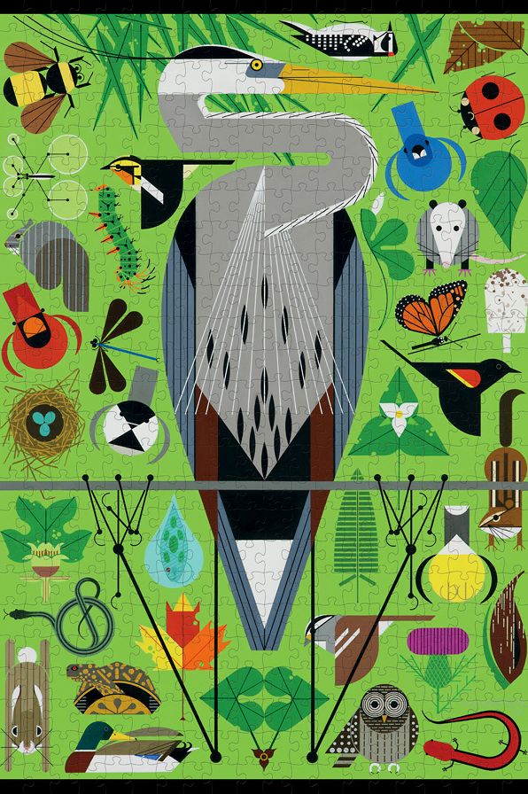 Charley Harper: Secret Sanctuary 500-Piece Jigsaw Puzzle