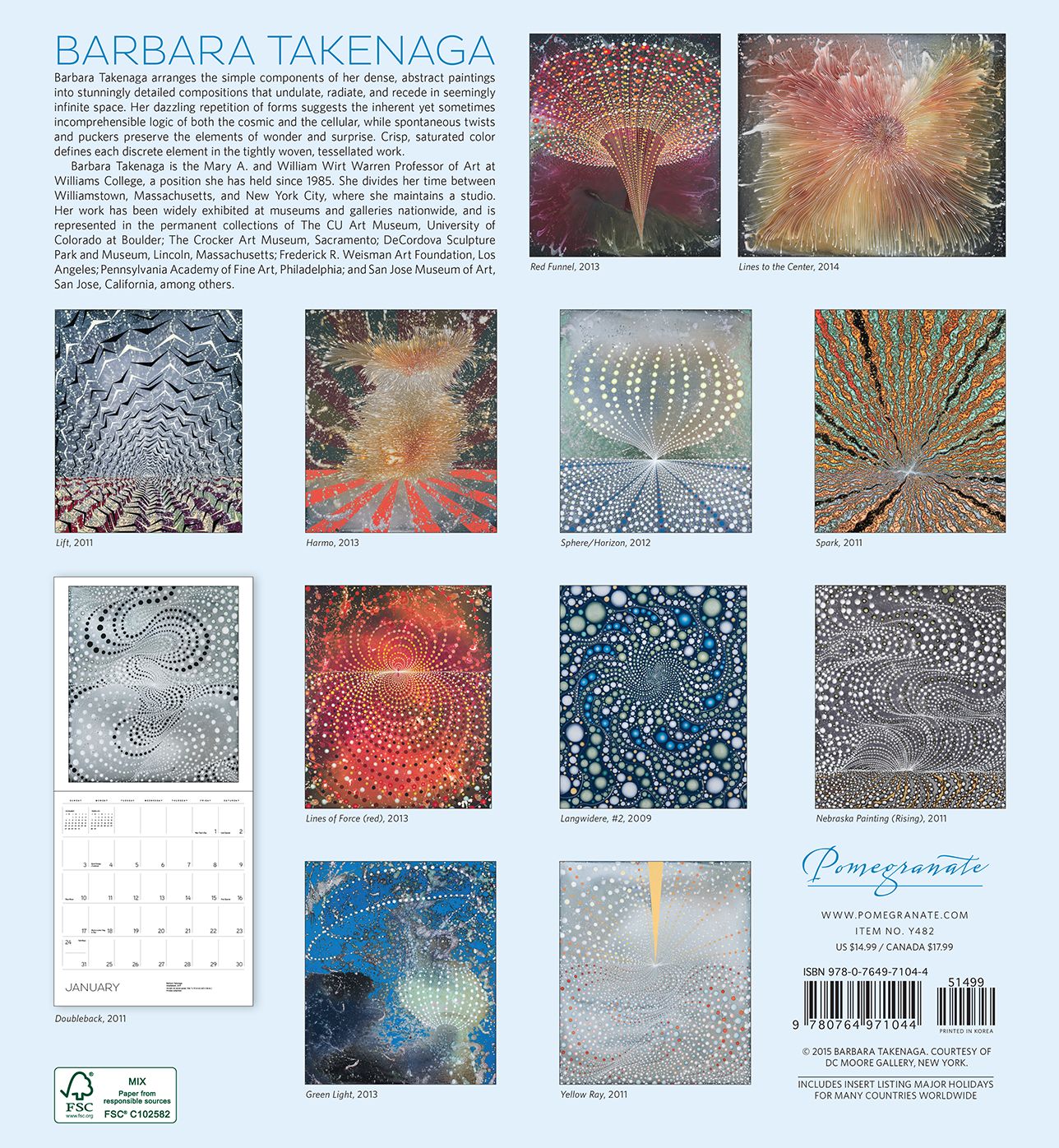 2016 Barbara Takenaga Wall Calendar