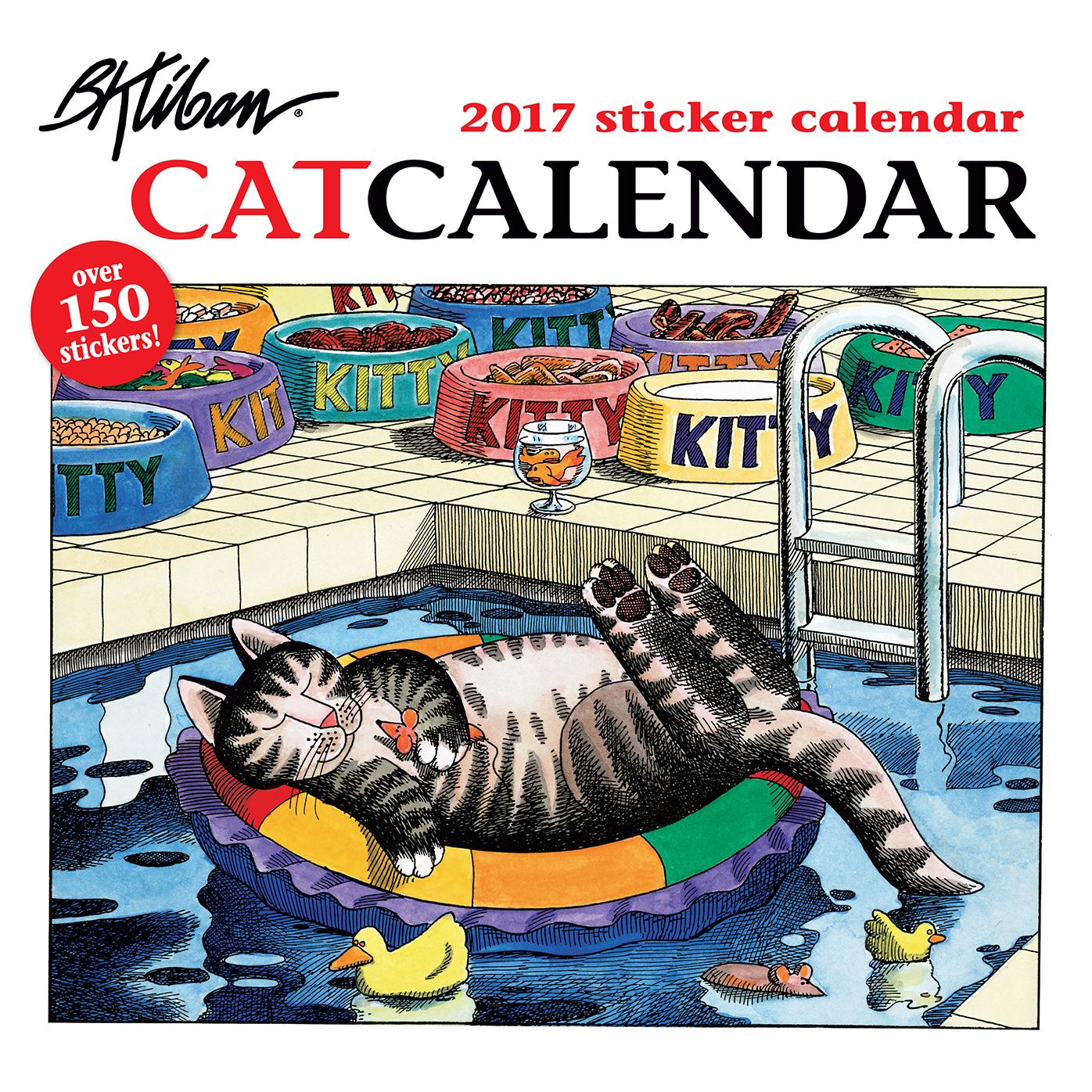 2017 B. Kliban: CatCalendar Sticker Calendar