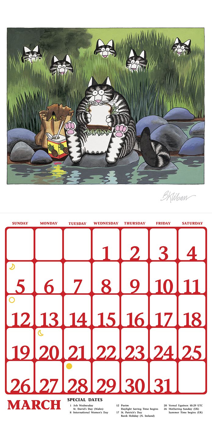 2017 B. Kliban: CatCalendar Sticker Calendar