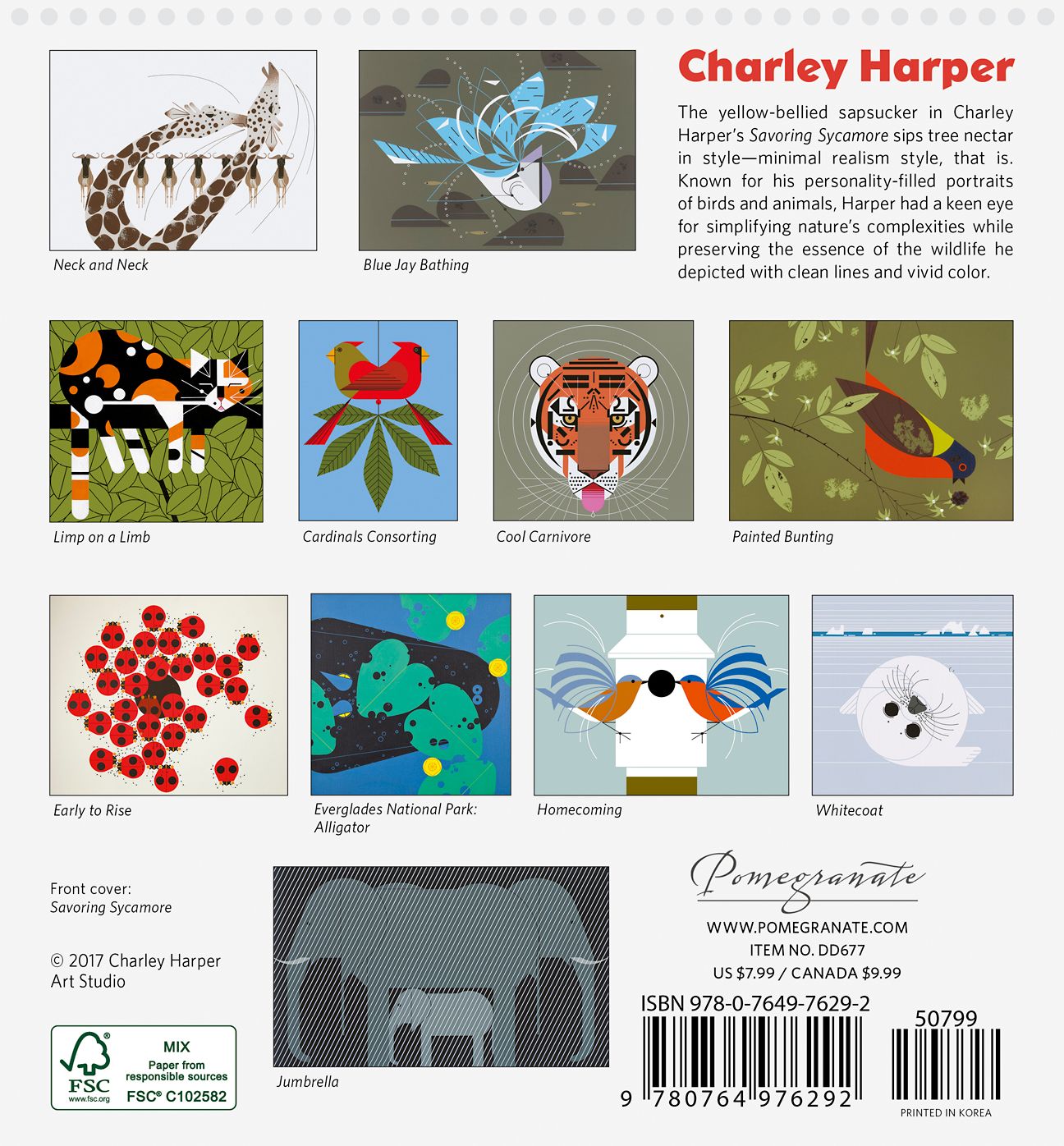 2018 Charley Harper Mini Wall Calendar