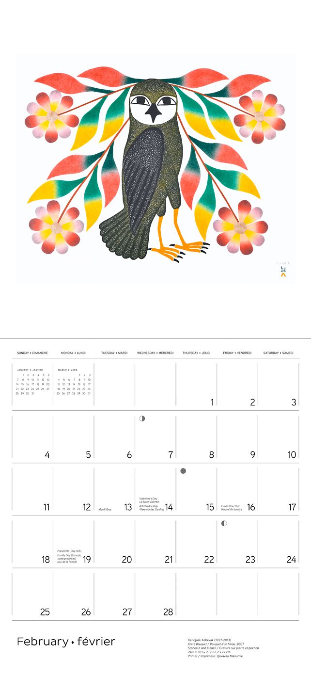 2018 Inuit Art: Cape Dorset WALL CALENDAR