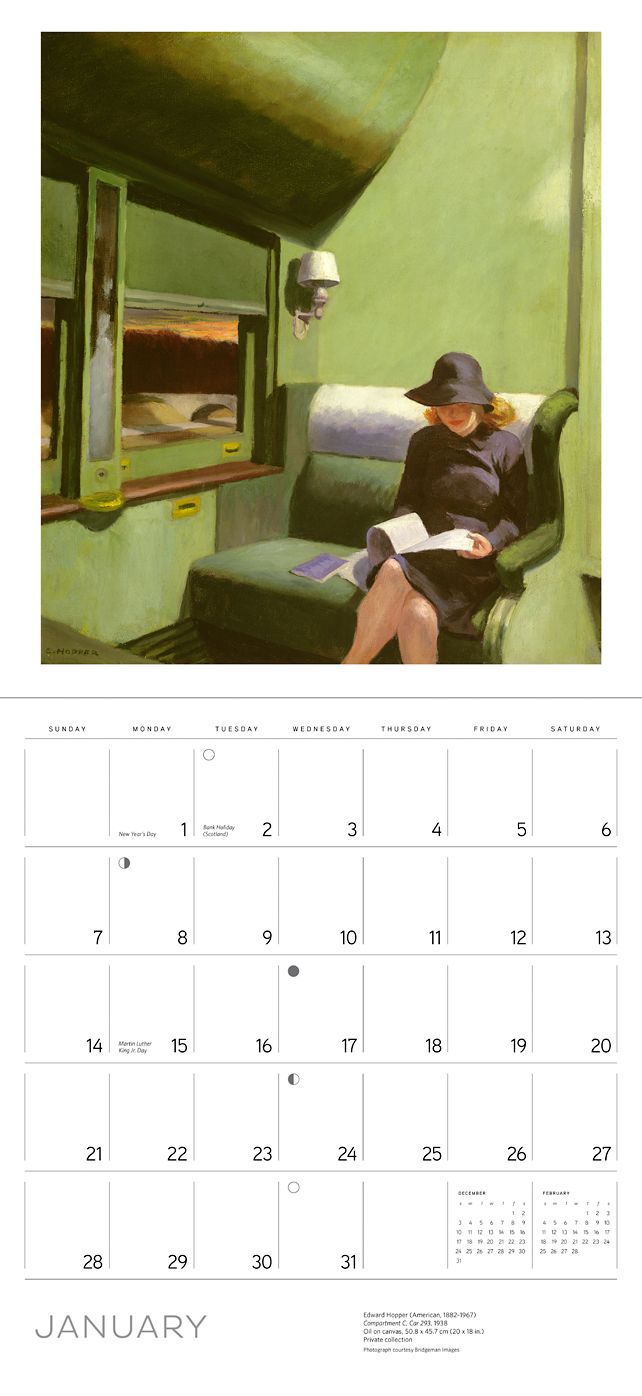 2018 Edward Hopper WALL CALENDAR