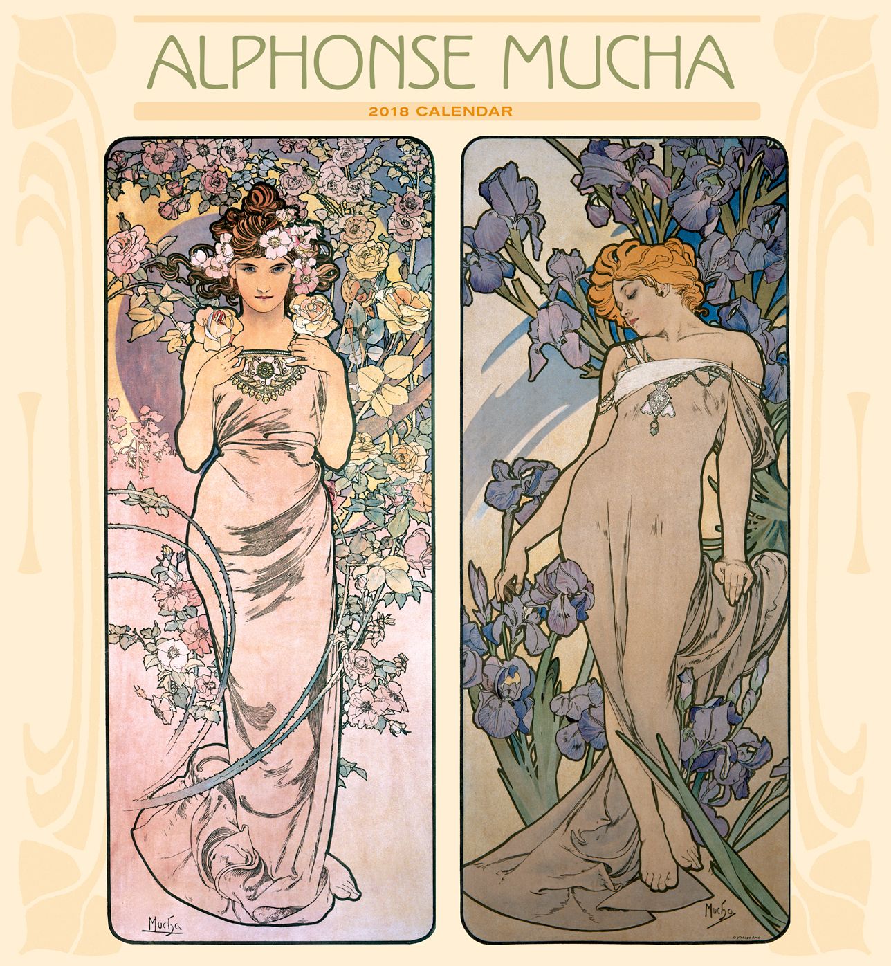 2018 Alphonse Mucha WALL CALENDAR