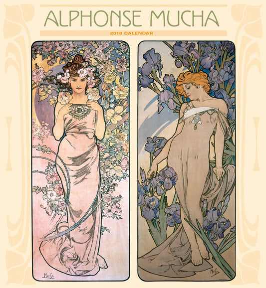2018 Alphonse Mucha WALL CALENDAR