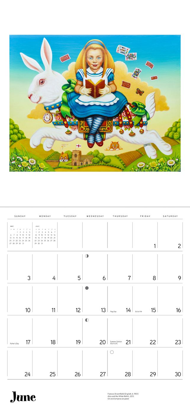 2018 Alice in Wonderland: Paintings by Frances Broomfield WALL CALENDAR